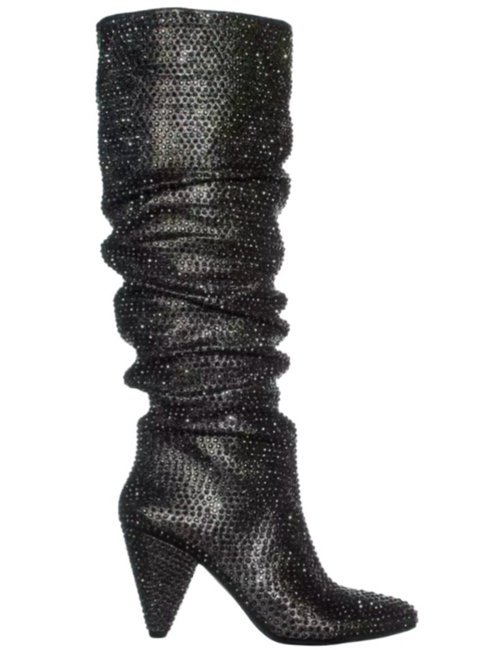 INC International Concepts 8.5 Black Gerii Bling Slouchy Boots